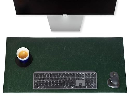 Brute Strength - Luxus-Schreibtischunterlage aus Kunstleder - Desk Organiser - 80x40 cm - Grun - Arbeit zu Hause - Schreibtischunterlage - Bürozubehör - Computermatte