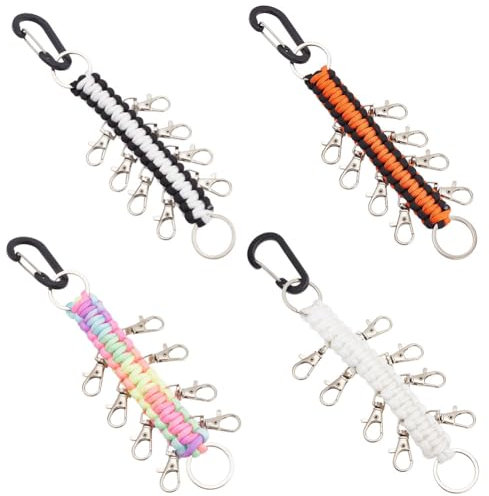 PLIGREAT 4 Stück Cheer Schleife Halter Cheerleaders Bögen Hanger Mädchen Cheer Bögen Organizer Schlüsselanhänger für High School College Sport Team Cheerleaders Zubehör