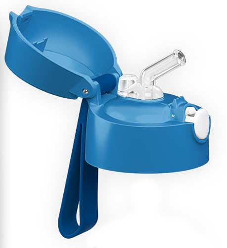 Jarlson® Ersatzdeckel für Charli und Mali Trinkflasche, verwendbar für 350ml und 500ml Flasche, Ersatzteile, Ersatz (Charli Deckel (Strohhalm), Blau)