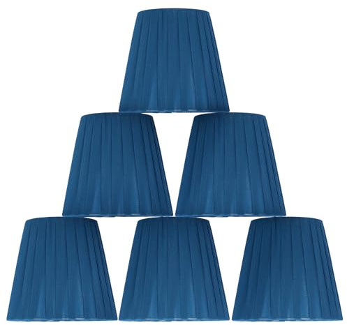 Moderne Blaue Lampenschirme für Kronleuchter, Hohe Lichtdurchlässigkeit, Kristall-Wandlampen Zubehör, 6 Stück