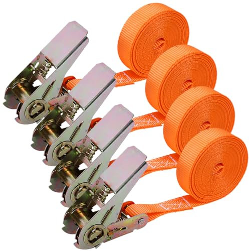 Mini Sangle à Cliquet Petites Sangles à Cliquet 4PCS 1 X 6, 5 Pieds Mini Sangle avec Boucle Rétractable Attache de Capacité pour de Bagages