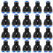 QIMEI-SHOP Connettore Pneumatico di Y Raccordi Rapidi Aria Compressa Raccordo Pneumatico 8mm a 8mm per Tubo Utensili Pneumatici 20 Pezzi