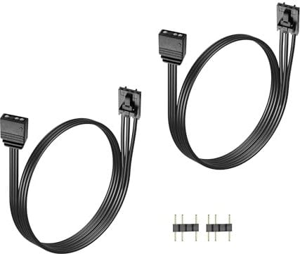 GINTOOYUN 2 Pcs 5V 3-Pin ARGB Conversion Cable Corsair 4-Pin Female to 5V 3-Pin ARG Female Conversion Cable for Corsair Controller,QL,LL120,ICUE,Shenguang Sync,Asus,HD etc(11.4 Inch)(Style 2)