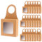FAURAPMNG 20 Pcs Kraft Paper Wine Bottle Boxes with Window, Hanging Foldable Gift Boxes for Party