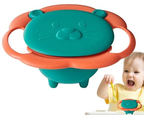 Fmzrbnih Cuenco antiderrames, cuenco giratorio antiderrames, cuenco giratorio de 360 grados a prueba de derrames, cuencos para niños y niñas