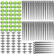 VooGenzek 120 Piezas 4/7mm Kit de Riego por Goteo Automátic, 40 Goteros de Riego Ajustables de 8 Agujeros + 40 Tee Conectores + 40 Estaca Microtubo Piqueta, para Manguera de 4/7mm, Verde