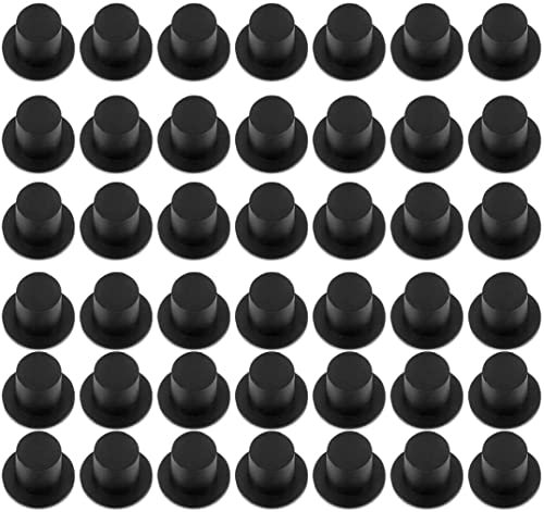 Mini-Zylinderhut, Kunststoff, schwarz, Miniatur-Zylinder, DIY, Basteln, für Party, 50 Stück
