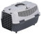 Transportbox Hundebox Katzenbox hellgrau-dunkelgrau 48 x 31 x 30 cm