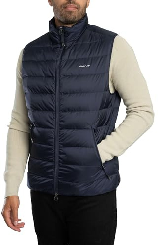 GANT Men's Light Down Vest, Evening Blue, M