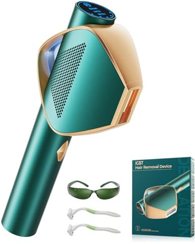 Superschneller Blitz IPL Geräte Haarentfernung mit IGBT-Technologie, 21J Max. Energie und 600-1200NM Effizient IPL Laser Haarentfernung für Damen/Herren, Gesich, Bikini, Körper, Beine, Achseln