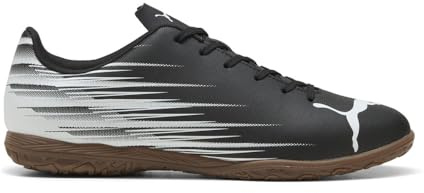 Puma Men's ATTACANTO Indoor Trainer Soccer Shoe, Puma Black-Puma White, 9.5