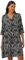 Roman Originals Smock Dress for Women UK Ladies Cotton Summer Embroidered Frilled Tiered Casual Beach Cruise Holiday Cocktail Party 3/4 Sleeve Pull On Gathered Skirt - Abstract Noir - Size 12