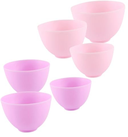 DECORNIJIA 6 Stück Silikon Schalen für Diy Fall Geruchsneutral für Hautpflege und Haarmasken Einfach zu Reinigen und Tragbar