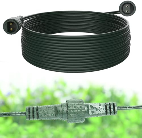 Isisyu Lichterkette Verlängerung 10M, 2 Polig, IP65 Wasserdicht | Verlängerungskabel Außen, Für Weihnachten Lichter, Für G40 Globe Lights, Für Eisregen Lichter, Für Solar Lichterkette