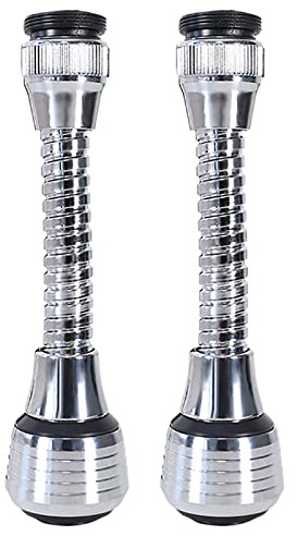 2 Stücke Flexibler Wasserhahnbelüfter Wasserhahn Aufsatz, 360 Grad Drehbar Wasser Spar Wasserhahn, Wasserhahnbelüfter Drehbarer Wasserhahnaufsatz, Für Küche Und Badezimmer (2)