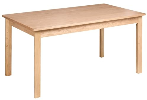 Beliani Esstisch Holzoptik helle Eiche rechteckig 160x90 cm mit Holzbeinen Gisela