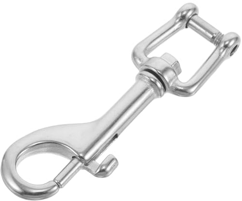 LOORGVEL Karabinerhaken Korrosionsbeständig Edelstahl Drehbarer Federbelastung mit 85mm Marinetauglich für Hundeleine und Outdoor Tauchumgebungen