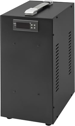 Dettchan Schwarz Eisen Aquarium Chiller, Aquarium Kühler Wasserkühler mit LCD Display, Leise Aquarium Kühlsystem für Aquarien, Fischtanks, Süßwassertanks, Wasserpflanzentanks 25 * 16 * 35cm