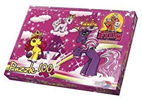 Noris 606037370 - Filly Unicorn - Am Turm, 100 Teile Puzzle