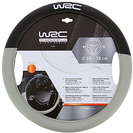 WRC 007381 2-Komponenten-Lenkradhülle (Bezug), Schwarz-Silber Look