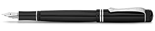 Kaweco DIA2 Fountain Pen Chrome I Premium Acrylic Fountain Pen for Ink Cartridges I Fountain Pen with Chrome Details I Nostalgic Fountain Pen 16 cm I Nib: F (Fine)