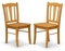 East West Furniture DLC-OAK-W Dublin Esszimmerstühle - Holzsitzstühle mit Lattenlehne, 2er-Set, Eiche