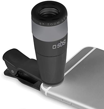 SBS Zoom Ottico telescopico 8X Universale per Smartphone, Attacco a Clip