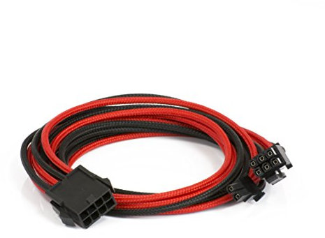 Phanteks - Cb8v Cable extensión Tarjeta gráfica 6+2 Pines Negro/Rojo