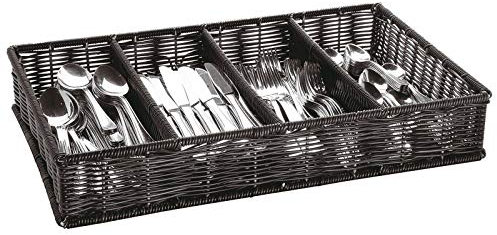 Besteckbehälter Tavola Table Polyrattan schwarz