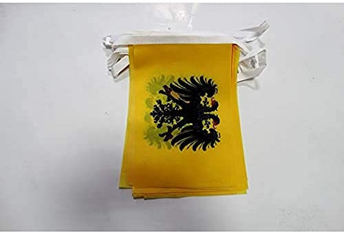 AZ FLAG Ghirlanda 6 Metri 20 Bandiere Sacro Imperio Romano Germánico 962-1806 21x15cm, Bandiera Del Imperio Antiguo 15 x 21 cm - Festone Bandierine