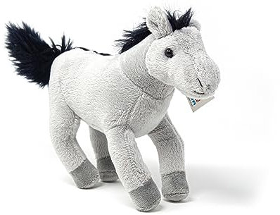 Cornelissen - 1017145 - Pferd, grau, Plüsch, Stofftier, 19cm, Waschbar bis 30 Grad