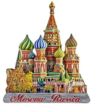 Moskau Russland 3D Kühlschrankmagnet Touristische Souvenirs Holz Magnetische Aufkleber Kühlschrankmagnet Home & Kitchen Dekoration aus China