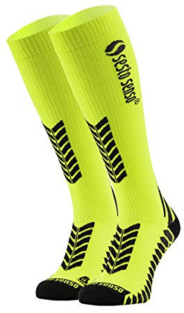 sesto senso Kompressionsstrümpfe Unisex Damen Herren Hohe Sportsocken Laufsocken 39-42 Gelb