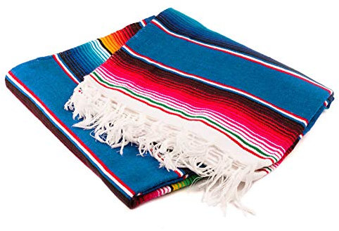 FANMEX - Fantastik - Echte mexikanischer Sarape Decke 150 x 220 cm (Indigo)