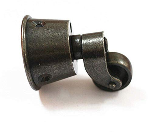Runde Möbelrolle aus massivem Messing, 3,8 cm, Vintage-Stil, mit Drehgelenk, Braun