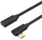 USB-C 3.1 Male To Female Extension Cable, Gen 2 (10Gbps) Gold-plated USB C Male to Female Cable Connector,Pass Video, Data, Audio for USB Type-C Data Sync Cable (Elbow 0.3m)