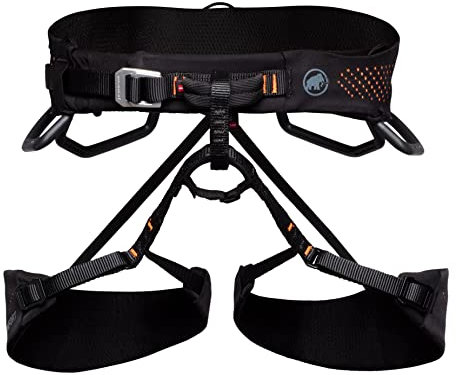 Mammut Herren Comfort Fast Adjust Klettergurt. Black-Safety orange. M