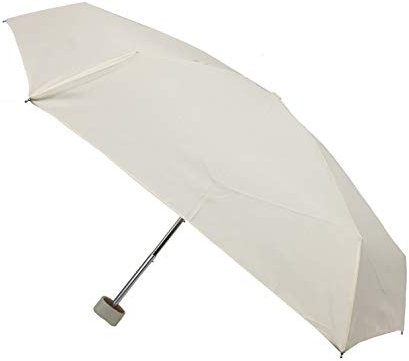 SMATI Mini plegable ANTI-UV paraguas/sombrilla compacta - Tamaño de bolsillo 18cm, a prueba de viento, 200g ultraligero, manual, Paraguas de viaje, Color MARFIL