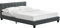 Juskys Polsterbett Manresa 140x200 cm mit Lattenrost, Kopfteil mit Zier-Steppung & Stoff Bezug - Bett Bettgestell für Erwachsene & Jugendliche - Grau