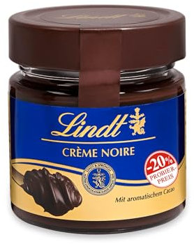 Lindt Schokolade - Brotaufstrich Crème Noir, Promotion | 220 g | Feinherber Kakaocrème Brotaufstrich mit aromatischem Kakao | Schokoladen-Brotaufstrich| Schokoladengeschenk | dunkle Schokolade