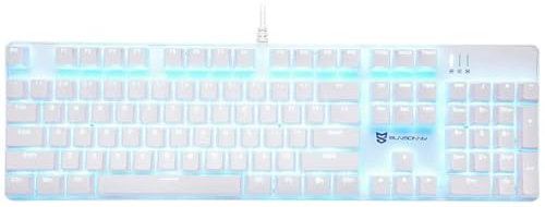 Mecool Mechanical Gaming Keyboard Wired Ice Blue Led Backlit Keyboard Blue Switch Full Size 104 Keys US Layout | Computer Keyboard | Gaming Accessories | Mechanical Keyboard | Ergonomic Keyboard