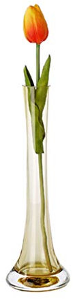 CIEEIN CIEHT Vase Vase en Verre La décoration Arrangement de Fleurs Bar Salon Réception de Mariage Ambre 25cm de Hauteur