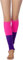 iB-iP Damen Neongrün Ballett Tanzwärmer Aerobic Beinstulpen, Größe: Einheitsgröße, Hyazinthe & Hot Pink