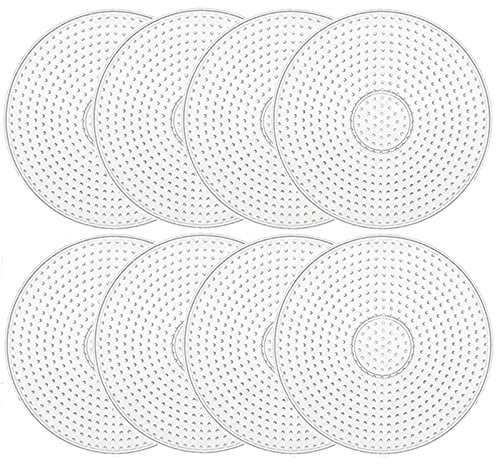 8 Piezas Pegboards Plantillas, Placa de Cuentas de Plástico Transparente, Cuentas de Fusibles Tablas, Planchar Plástico Placa de Planchado, Adecuada para Patrones de Rompecabezas (Transparente)