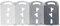 YOLEO Laufstall Baby faltbar 4 Paneele, Laufgitter Baby, Laufstall aus Kunststoff, Grau