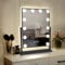 TUREWELL Hollywood Makeup Mirror with Lights,Large Lighted Vanity Mirror with 3 Color Light & 12 Dimmable Led Bulbs,Smart Lighted Touch Control Screen & 360 Degree Rotation(Black)