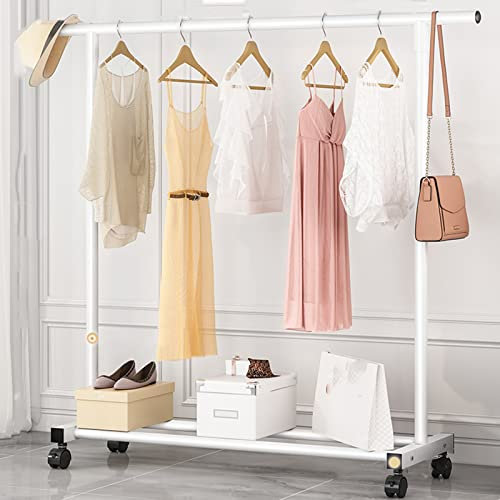 BHBXZZDB Porte Vêtement sur Pied Cintre Tiges Chambre Multifonctionnelle Portant À Vêtements,Support Habits sur roulettes