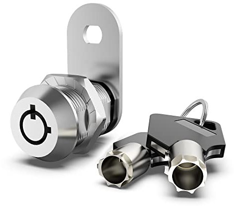 1 Pack Cabinet Locks with Keys, 5/8 Cam Locks Keyed Alike, RV Storage Lock for RV Compartment Door Mailbox Toolbox Locks Replacement Set, Chrome