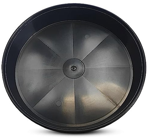 35cm (14”) Diameter Pack of 2, UK Made Plant Pot Saucers, Flower Pot Saucer - Black Plastic Plant Saucers - Ideal as a Drip Base Plant Pot Trays For Garden Pot Saucer Indoor/Outdoor Plants