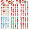 EBANKU 6 Stücke Weihnachten Kinder Falsche Nägel,3D Full Cover Fingernägel Niedliche für Mädchen DIY Nail Art Dekoration-B